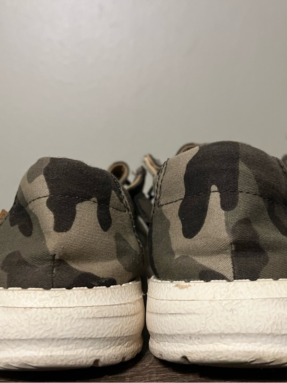 Camouflage Slip-On Flats - Olive Green